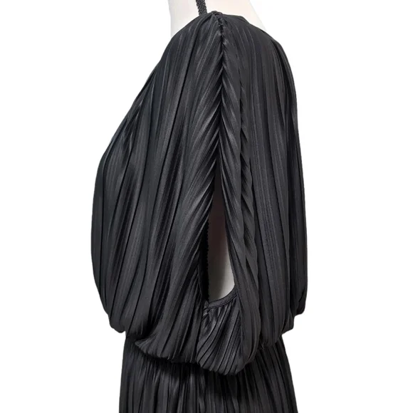 Banana Republic Black Dress | Black Long Pleated Dress for Women Size Sm… - Picture 14 of 17